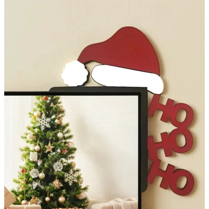 Decoração Para Porta Ou Parede Ho Ho Ho E Chapéu Natalino