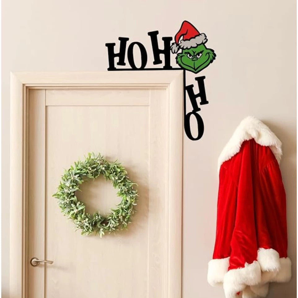 Decoração Para Porta Ou Parede - Grinch Hoho