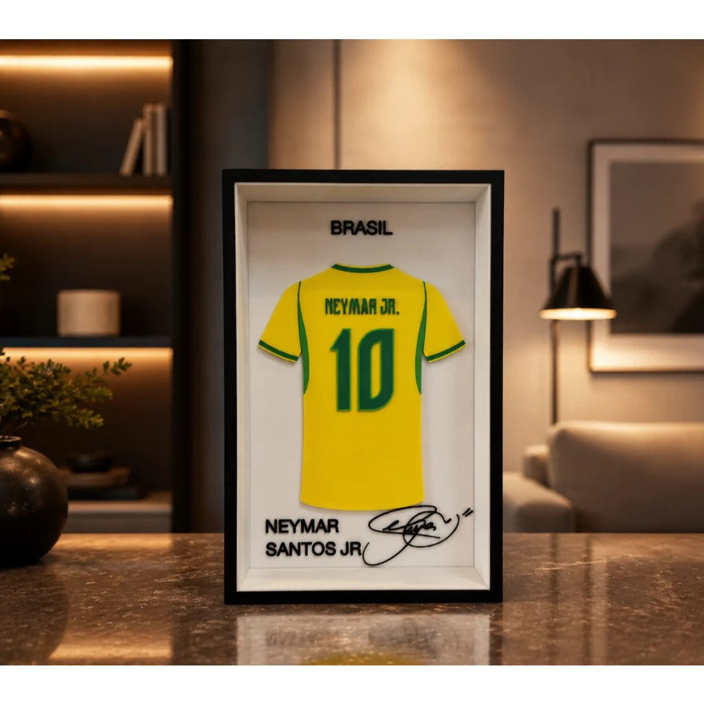 Quadro Decorativo Neymar Camisa 10 Seleção Brasileira