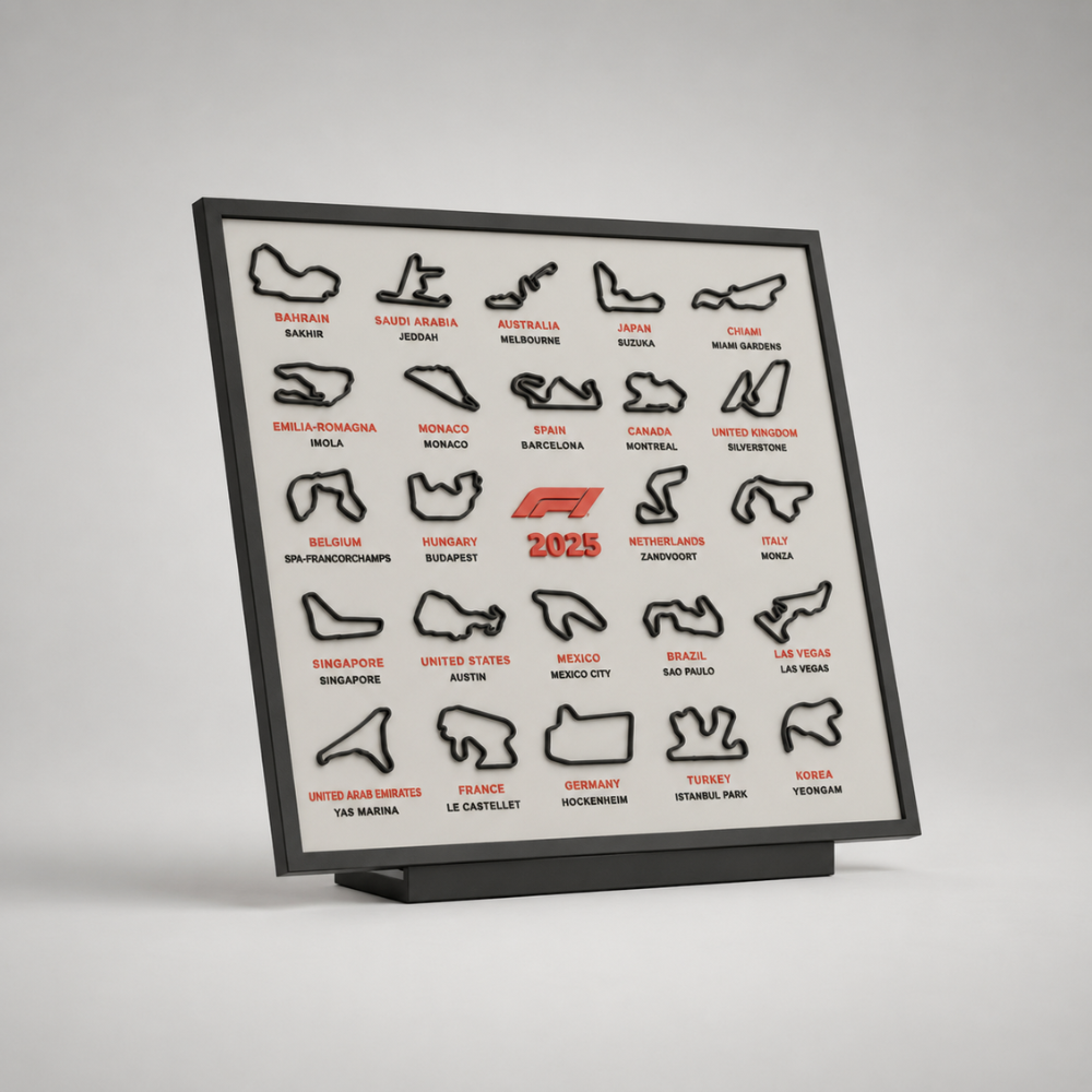Quadro Decorativo F1 Calendário 2026 Completo