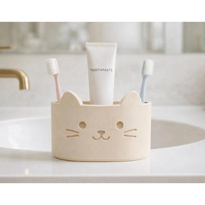 Suporte De Escova De Dentes Gatinho Fofo Minimalista