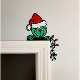 Decoração Para Porta Ou Parede - Grinch Com Pisca Pisca