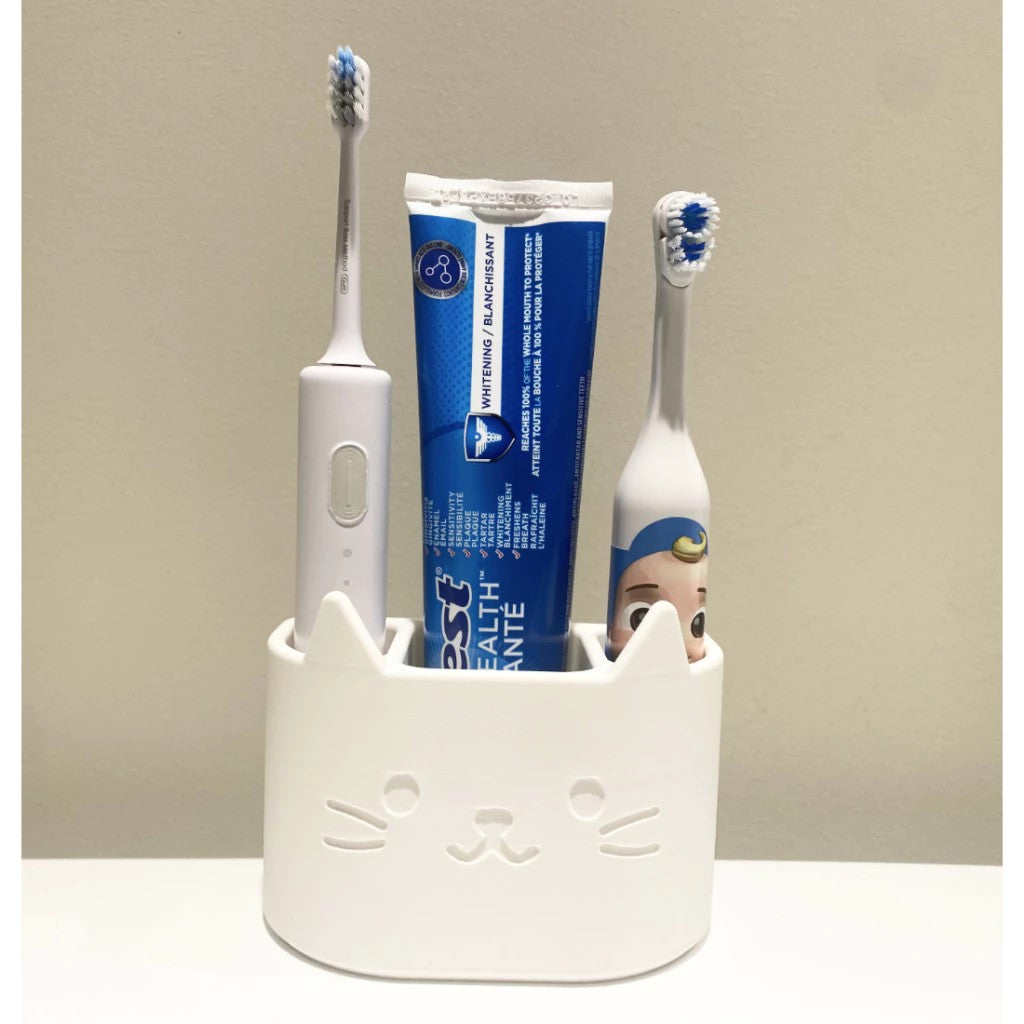 Suporte De Escova De Dentes Gatinho Fofo Minimalista