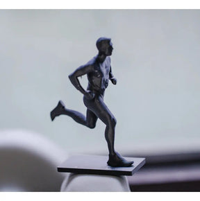 Estátua Corredor Maratona Atleta Escultura Decorativa