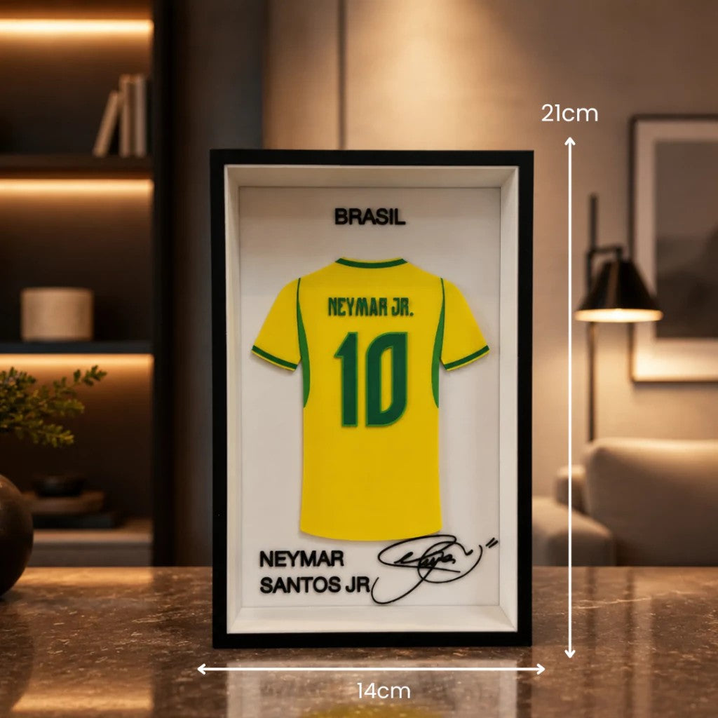 Quadro Decorativo Neymar Camisa 10 Seleção Brasileira