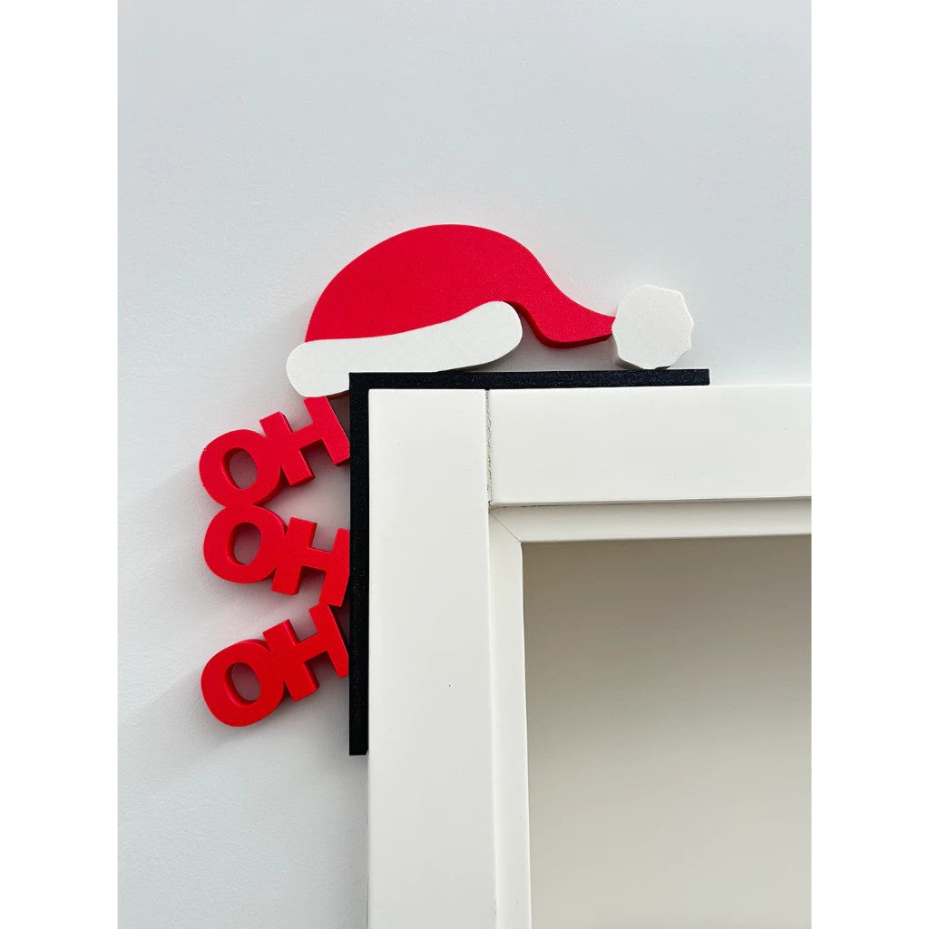 Decoração Para Porta Ou Parede Ho Ho Ho E Chapéu Natalino