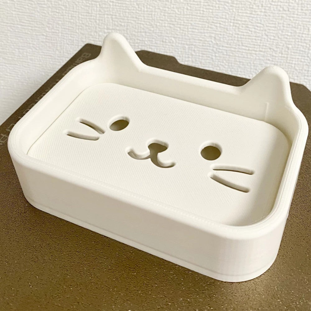 Saboneteira Gatinho Fofo Elegante Com Saída De Água