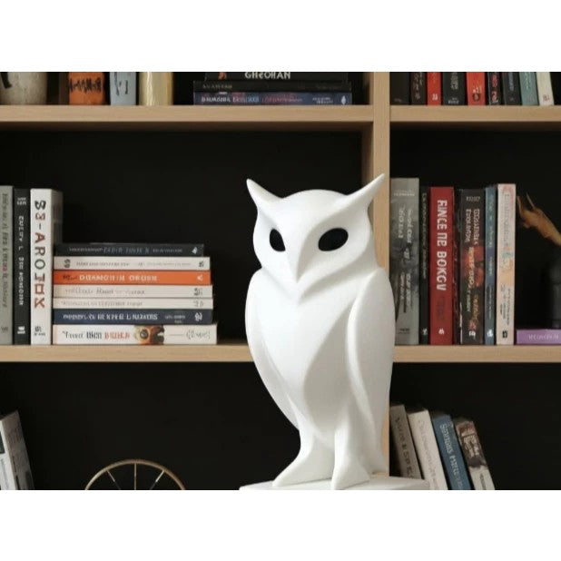 Coruja Branca Minimalista Moderna