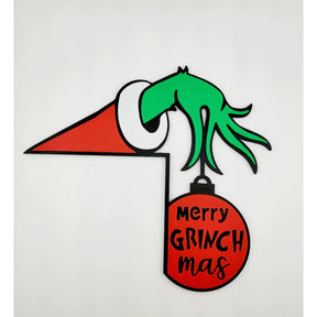 Enfeite Decoração Para Porta De Natal Grinch Merry Grinch