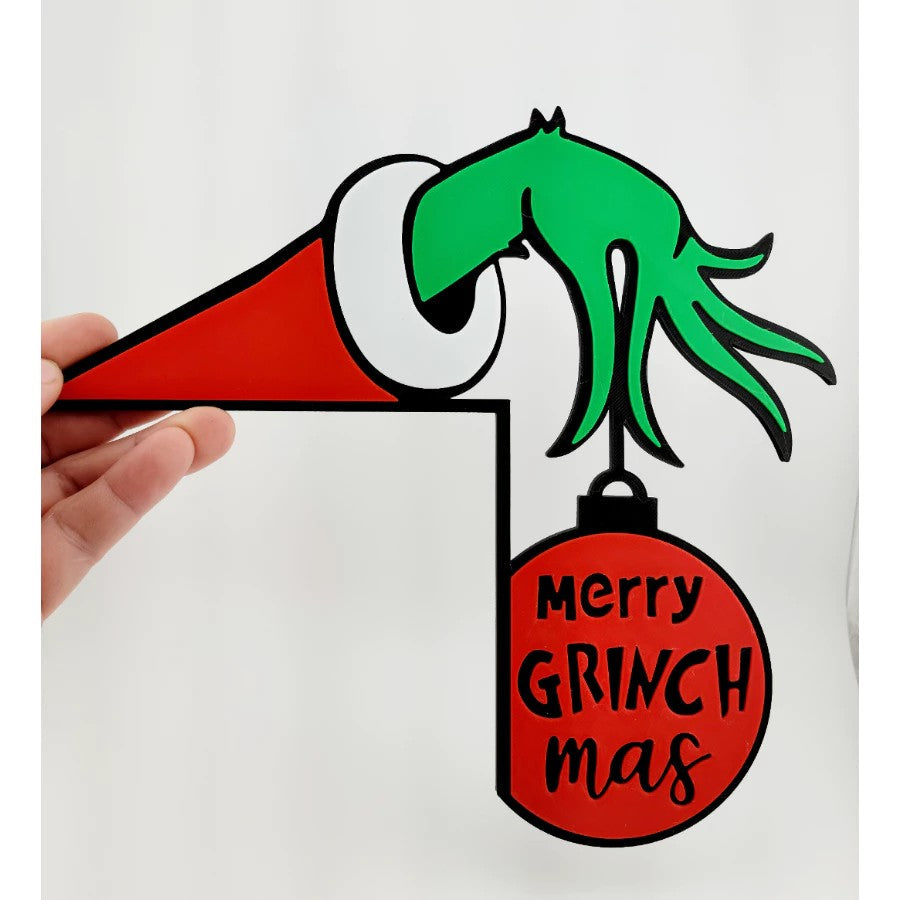 Enfeite Decoração Para Porta De Natal Grinch Merry Grinch