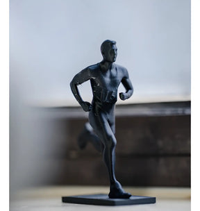 Estátua Corredor Maratona Atleta Escultura Decorativa