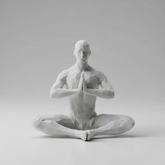 Estátua Geométrica Decorativa Meditação Men Yoga