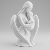 Escultura Laço Eterno Asas Uma Mãe E Filho