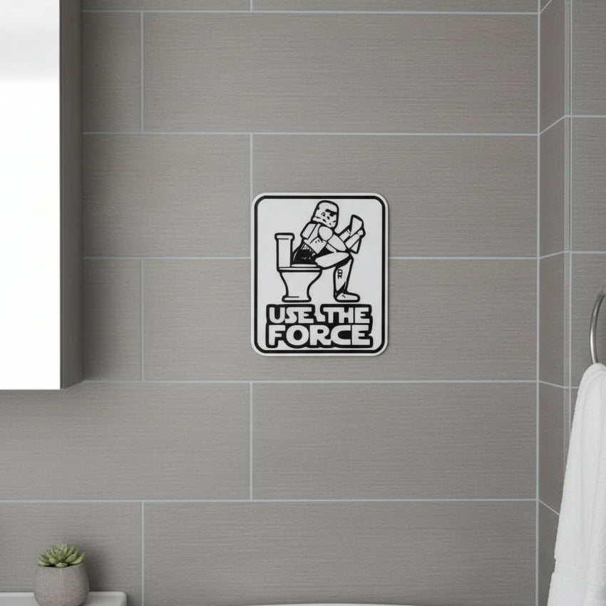 Placa Decorativa Para Banheiro Star Wars Use The Force