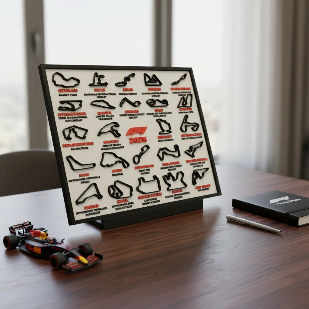 Quadro Decorativo F1 Calendário 2026 Completo