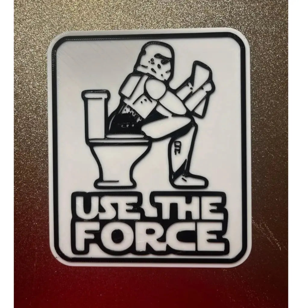 Placa Decorativa Para Banheiro Star Wars Use The Force