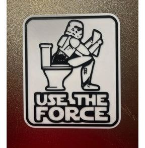 Placa Decorativa Para Banheiro Star Wars Use The Force
