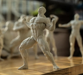 Estátua Decorativa Corpo Masculino Geométrica Moderna
