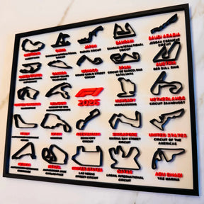 Quadro Decorativo F1 Calendário 2026 Completo