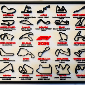 Quadro Decorativo F1 Calendário 2026 Completo