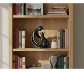 Escultura Gato Amor Felino Design Minimalista Elegante
