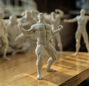 Estátua Decorativa Corpo Masculino Geométrica Moderna