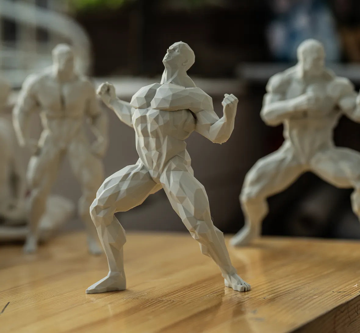 Estátua Decorativa Corpo Masculino Geométrica Moderna