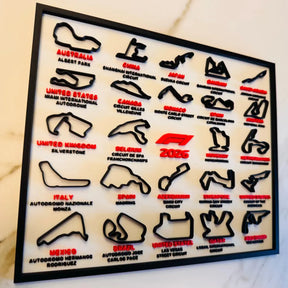 Quadro Decorativo F1 Calendário 2026 Completo