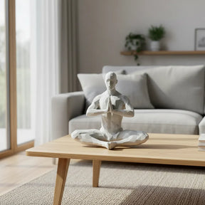 Estátua Geométrica Decorativa Meditação Men Yoga