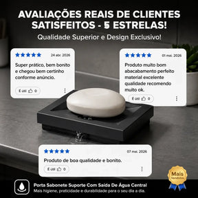 Porta Sabonete Suporte Com Saída De Água Central