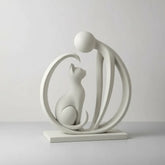 Escultura Amor Pet Gato Moderna E Minimalista Elegante