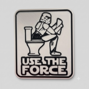 Placa Decorativa Para Banheiro Star Wars Use The Force