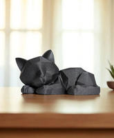 Gatinho Decoração Dormindo LowPoly