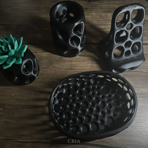 Conjunto 4 peças Moderno Estilo Voronoi